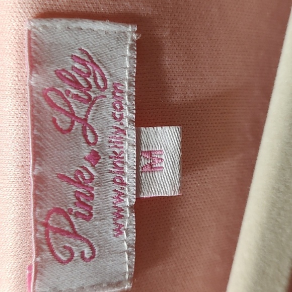 Pink Lily Pink and White Tropical Print Romper Size M - Picture 3 of 4